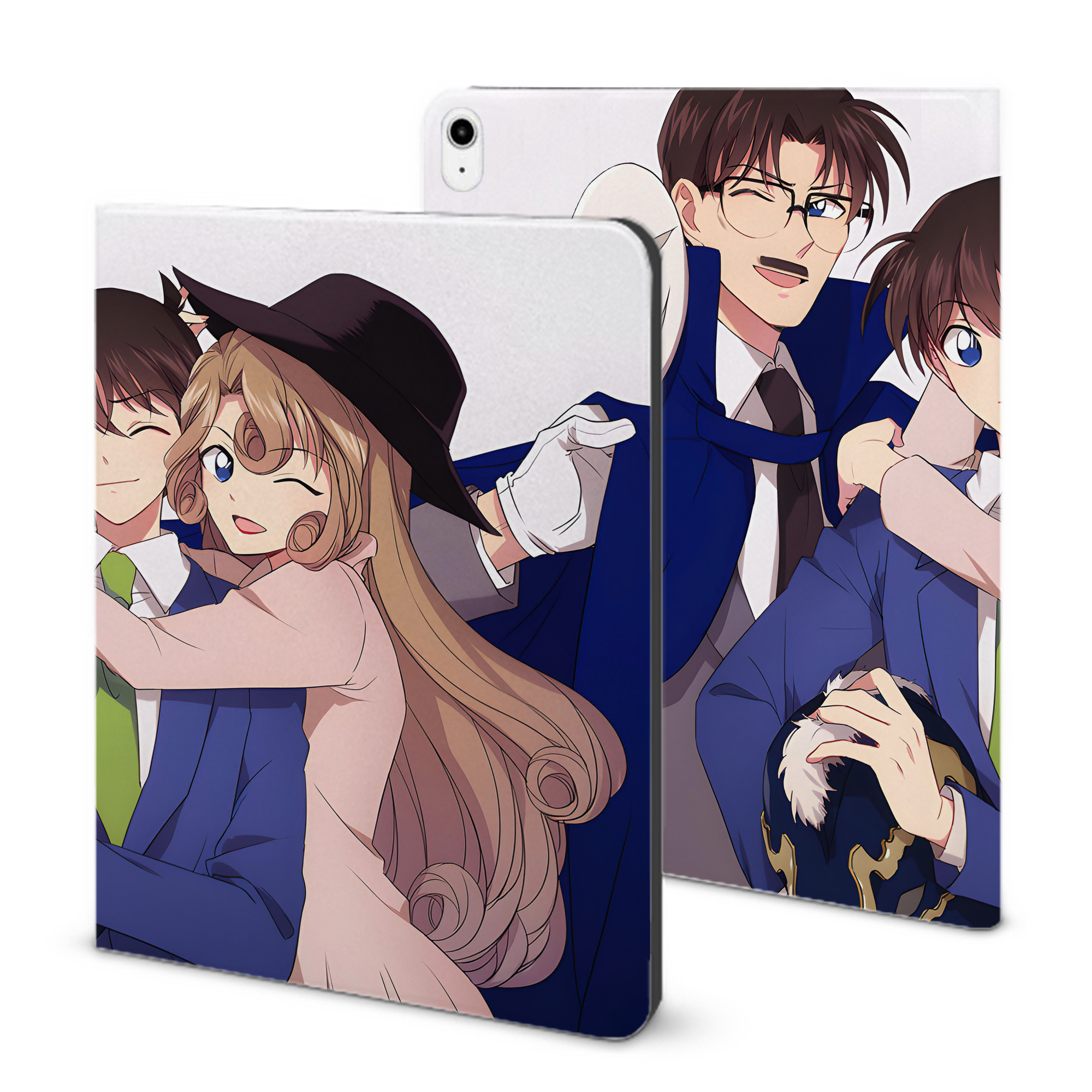 （画像用） 名探偵コナン Detective Conan IPadケース ペンホルダー付き ブックスタイルデザイン